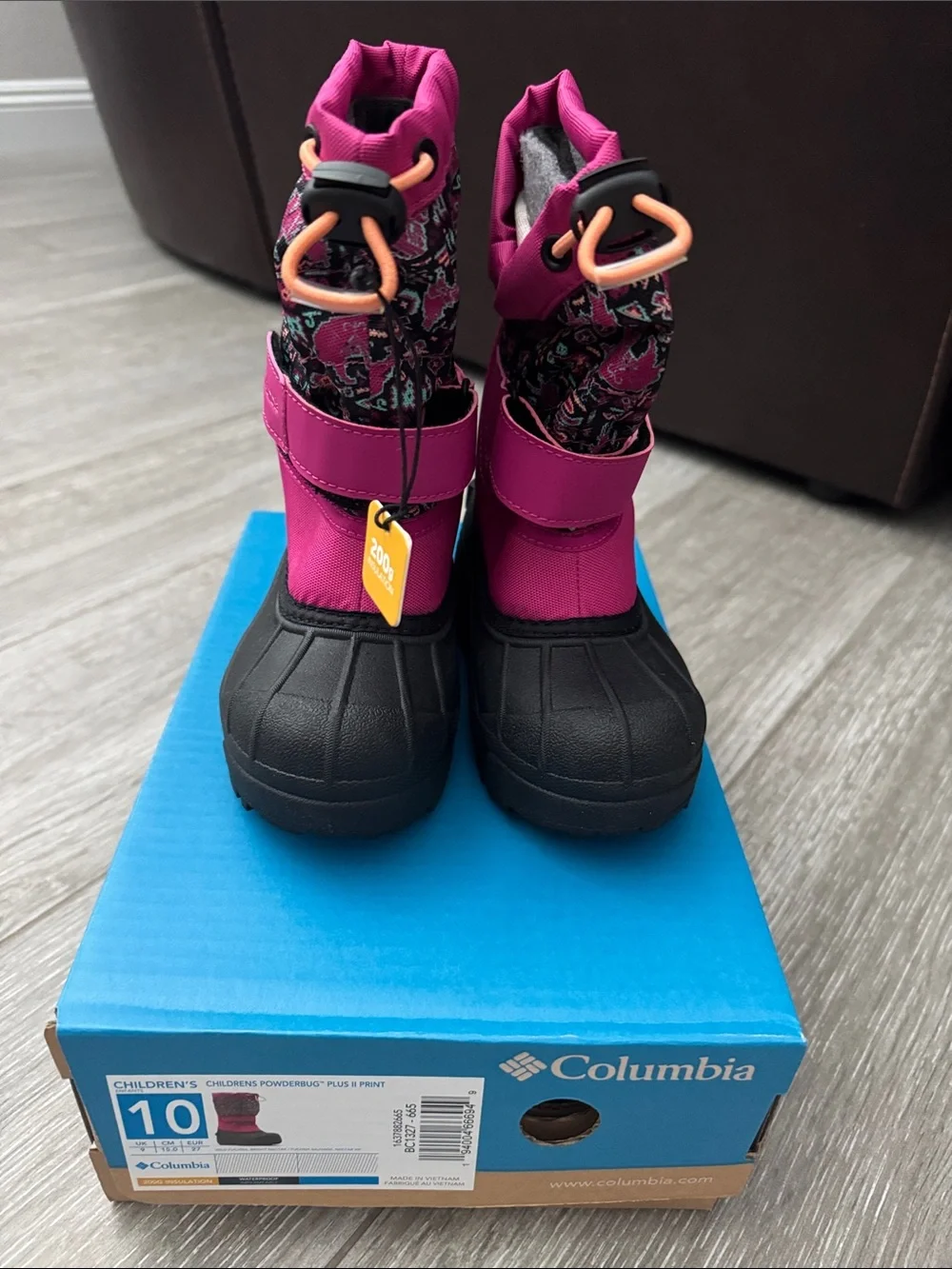 Columbia Kids Toddler Powderbug Plus II Print Winter Boots